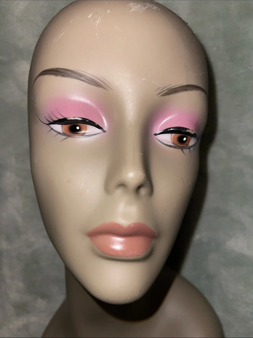 Women Hair Styling Mannequin Head — Pink Makeup